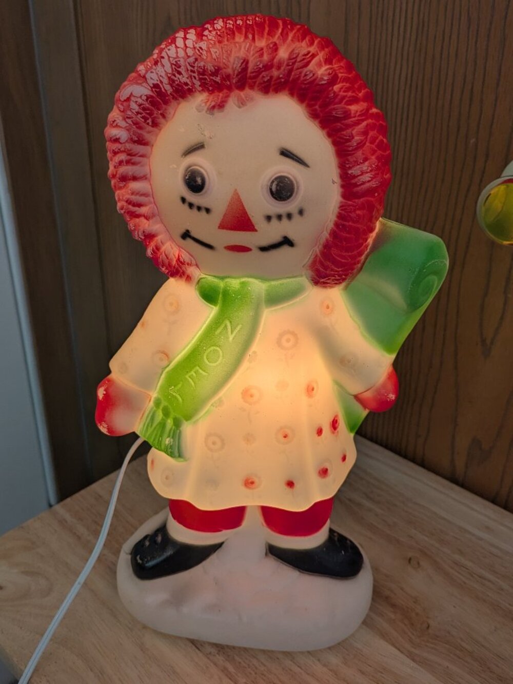 VTG Holiday Blow Mold Raggedy Ann Christmas Light Up Working 1973 Yard Decor - Picture 2 of 12